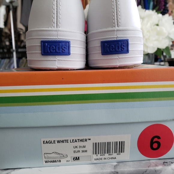 KEDS genuine leather platform tennis shoes women sz 6 - Picture 6 of 6